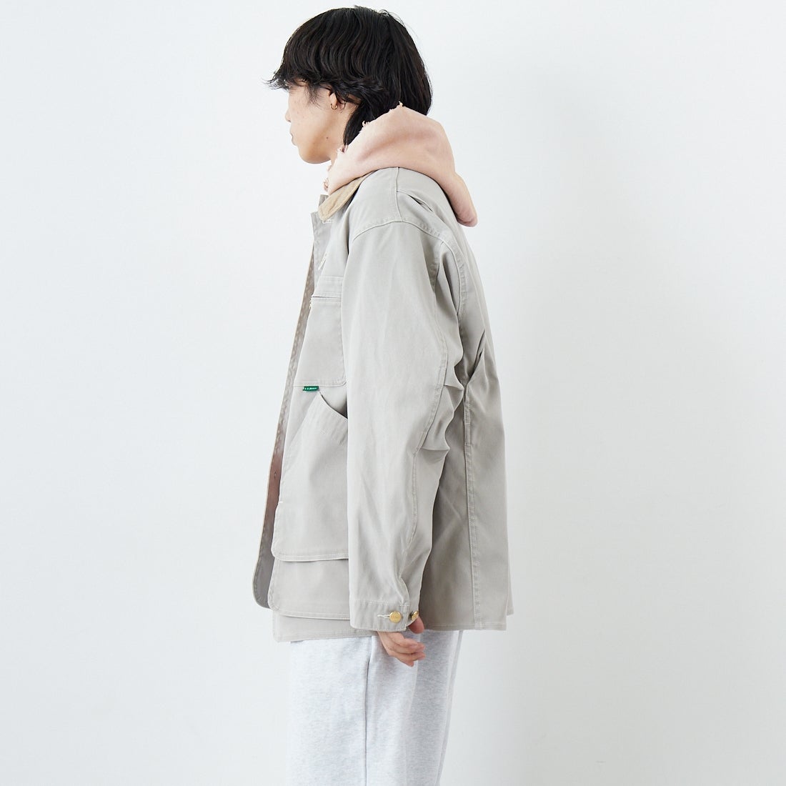 L.L.BEAN [エルエルビーン] Beans プロスペクトハーバー フィールドコート [6175-3036] 09 NATURAL &&モデル身長：179cm 着用サイズ：M&&