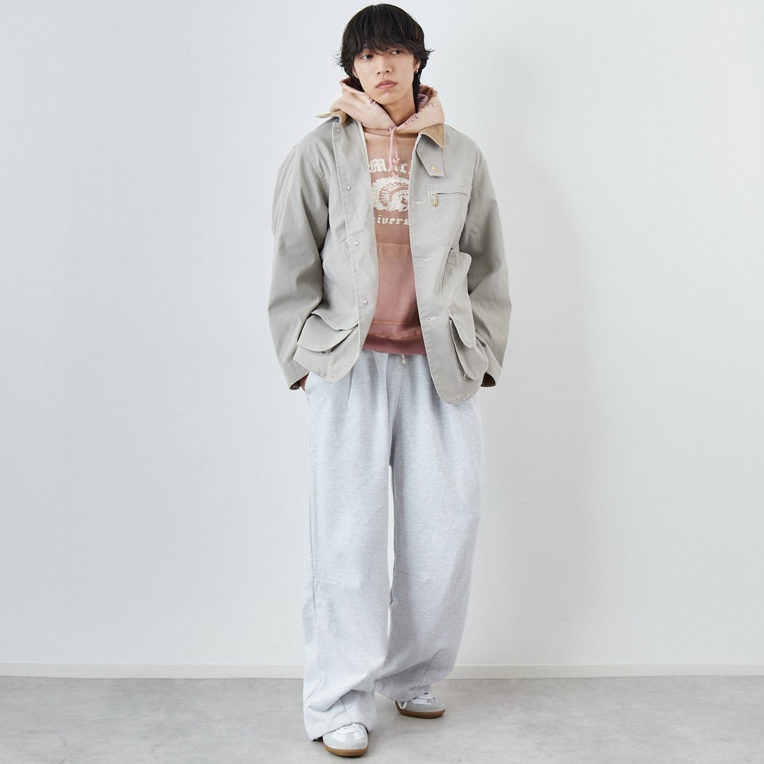 L.L.BEAN [エルエルビーン] Beans プロスペクトハーバー フィールドコート [6175-3036] 09 NATURAL &&モデル身長：179cm 着用サイズ：M&&