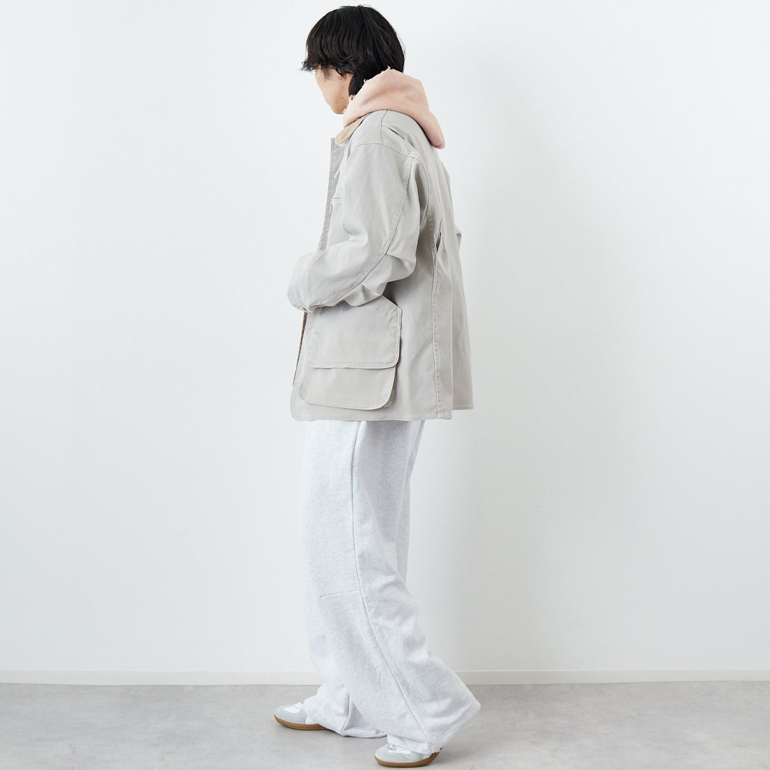 L.L.BEAN [エルエルビーン] Beans プロスペクトハーバー フィールドコート [6175-3036] 09 NATURAL &&モデル身長：179cm 着用サイズ：M&&