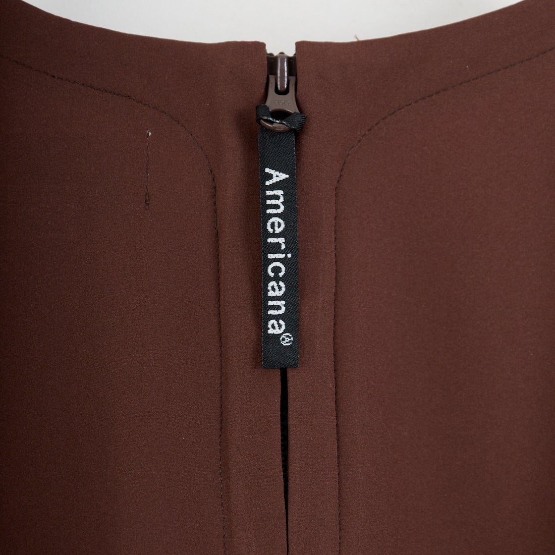 Americana × JEANS FACTORY [アメリカーナ × ジーンズファクトリー] 別注 4WAYストレッチ ウエストギャザー マキシ丈ワンピース [ASO-S-849-JF] ﾌﾞﾗｳﾝ