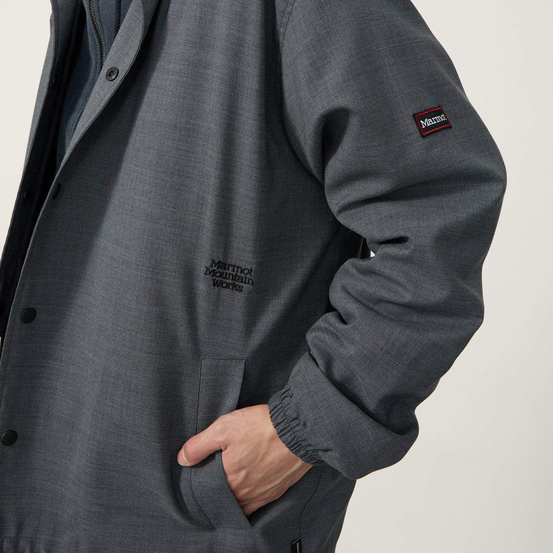 Marmot [マーモット] 別注 メリノウール コーチジャケット [MTSS26MJK330IN-JF] GRAY