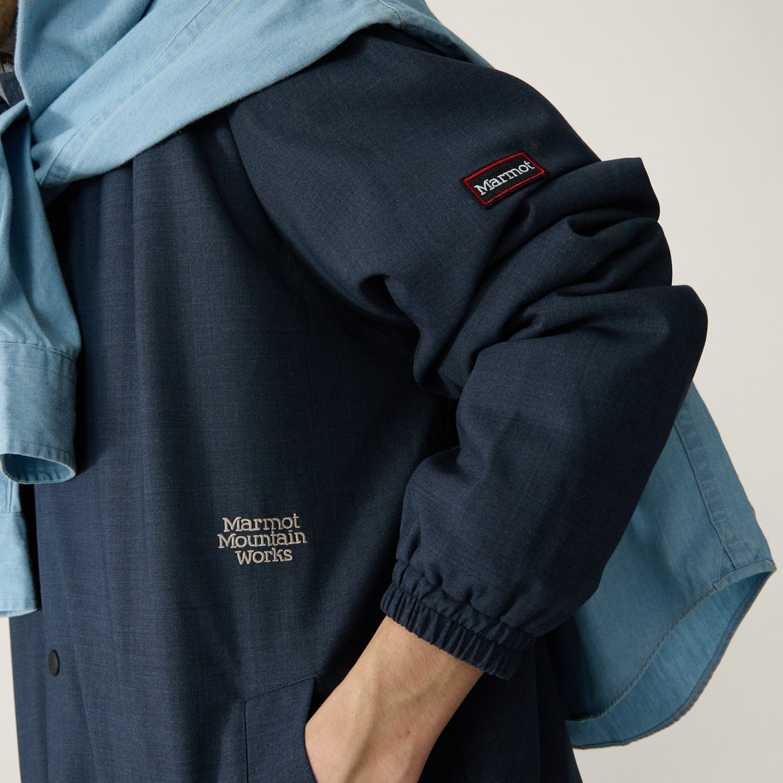 Marmot [マーモット] 別注 メリノウール コーチジャケット [MTSS26MJK330IN-JF] NAVY