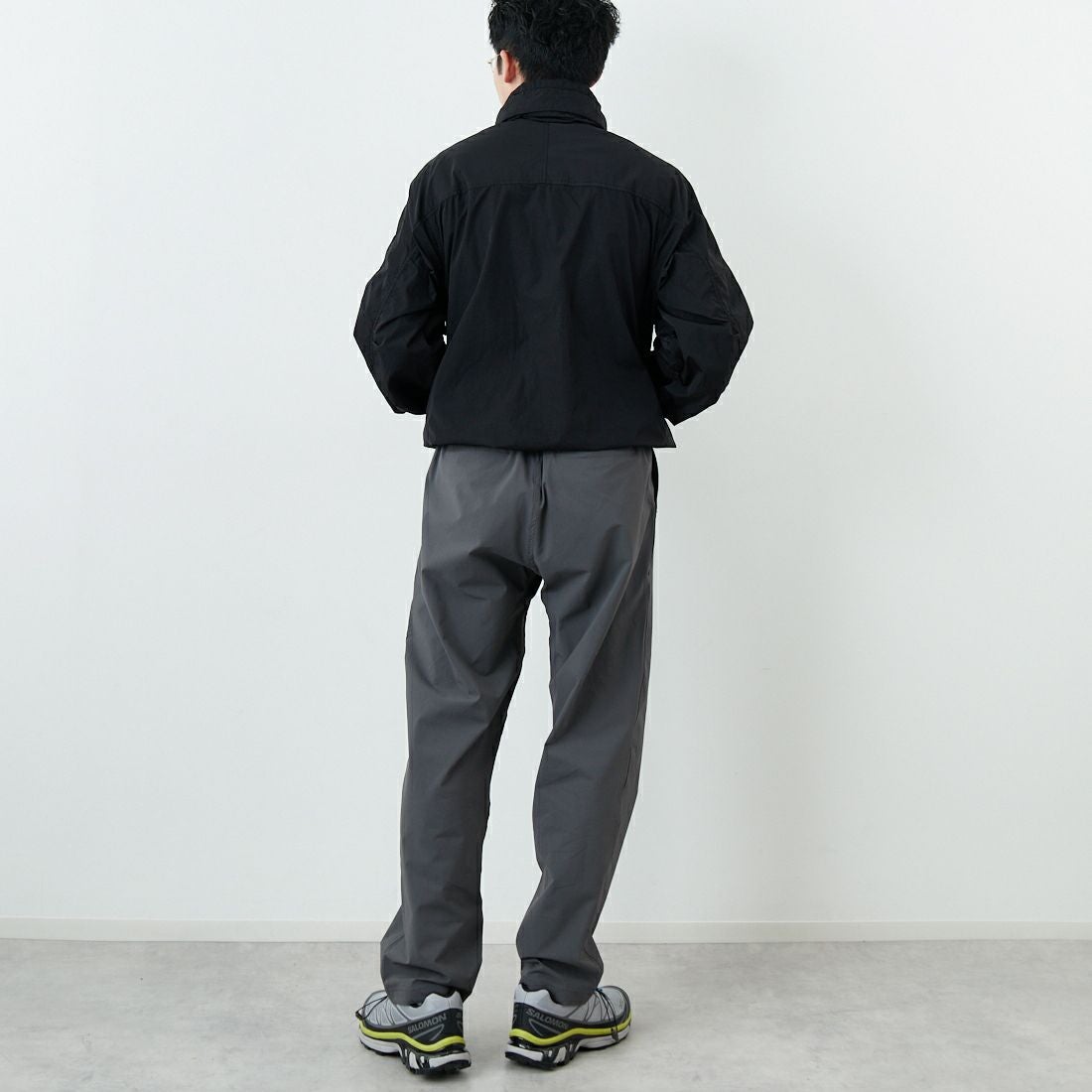 GRAMiCCi [グラミチ] 別注 エブリデイ ナイロンパンツ [GUP6-S2013-JF] GRAY &&モデル身長：168cm 着用サイズ：L&&