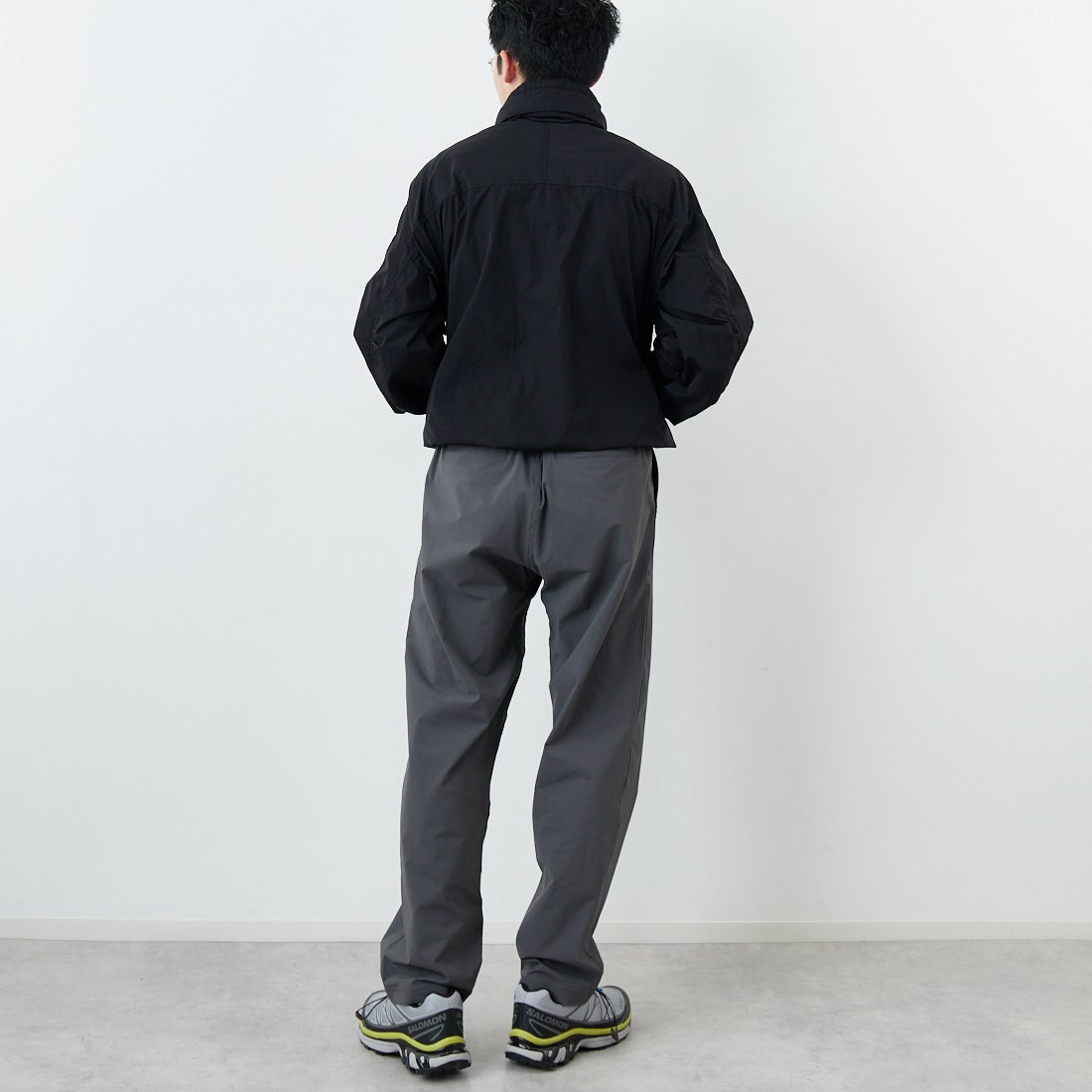 GRAMiCCi [グラミチ] 別注 エブリデイ ナイロンパンツ [GUP6-S2013-JF] GRAY &&モデル身長：168cm 着用サイズ：L&&