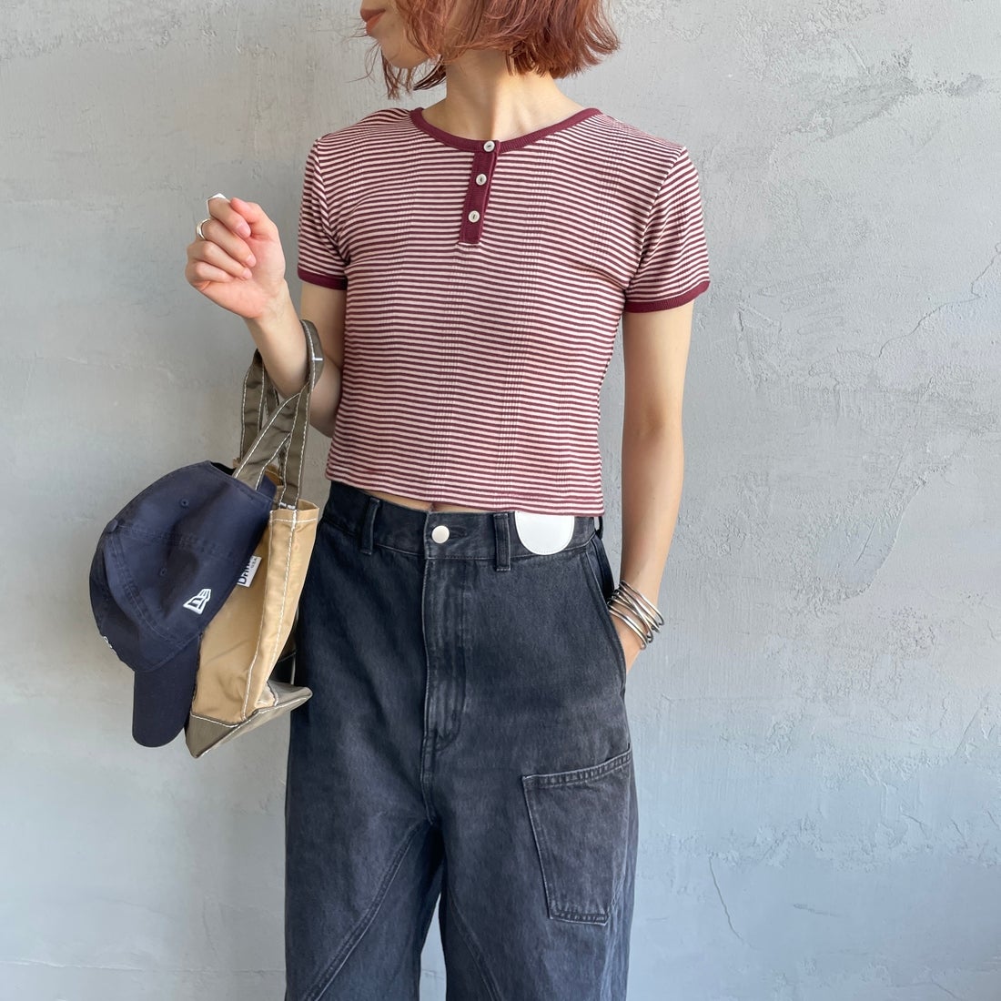 Robert P.Miller [ロバートピーミラー] 別注 クロップド丈 ボーダー