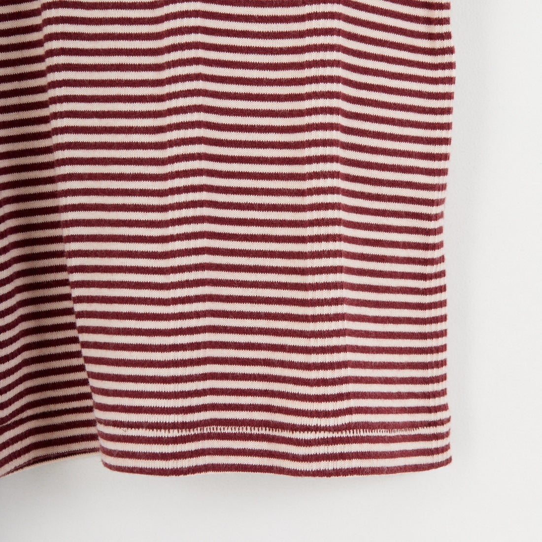 Robert P.Miller [ロバートピーミラー] 別注 クロップド丈 ボーダーヘンリーネックTシャツ [RM261-2265IN-JF] CLAY