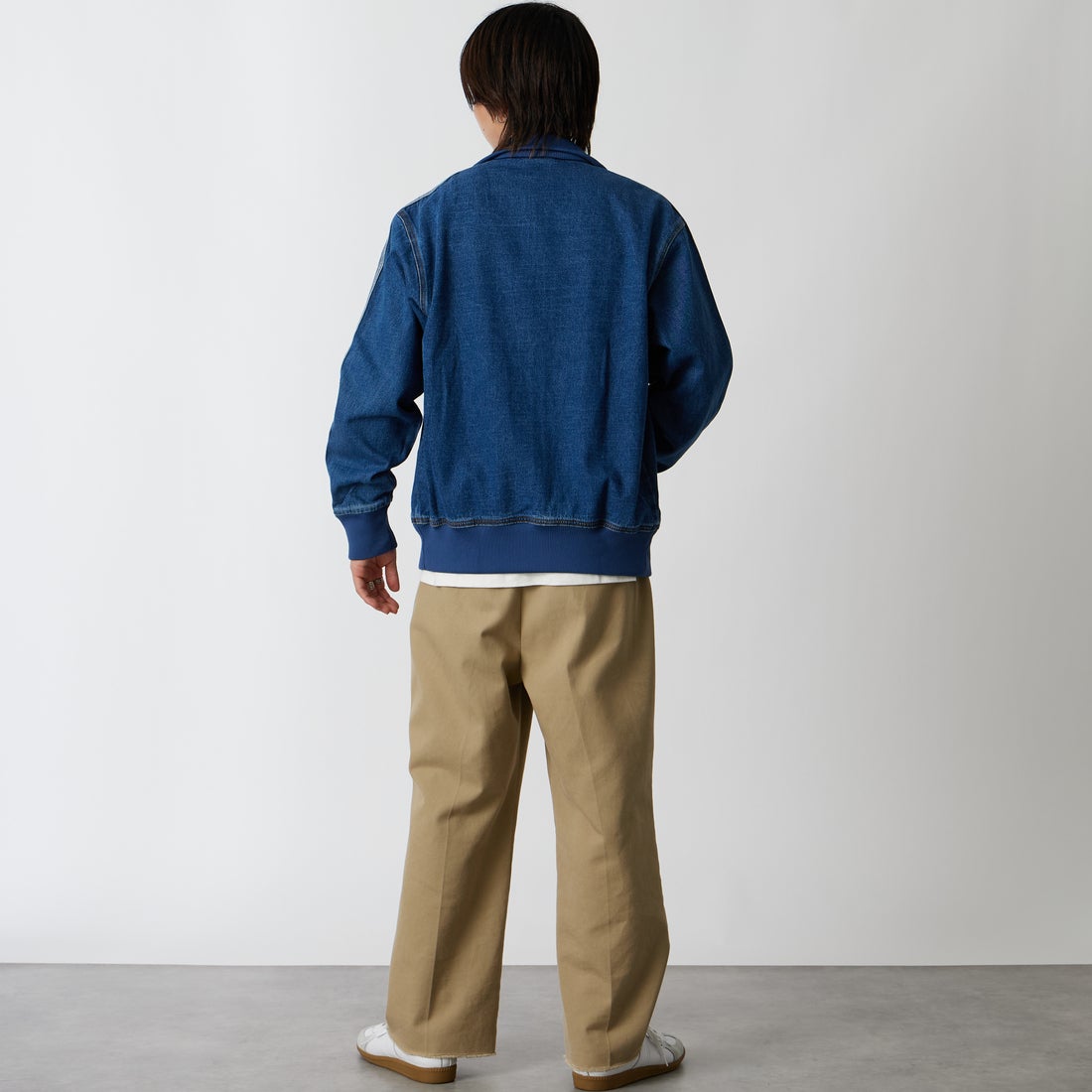 adidas Originals [アディダス オリジナルス] ファイヤーバード デニムトラックトップ [CV103] KD1517 &&モデル身長：177cm 着用サイズ：M&&