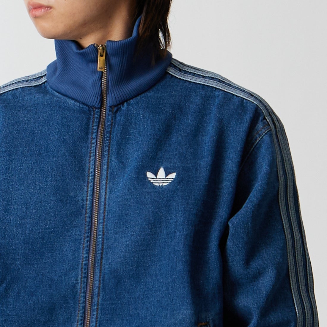 adidas Originals [アディダス オリジナルス] ファイヤーバード デニムトラックトップ [CV103] KD1517 &&モデル身長：177cm 着用サイズ：M&&