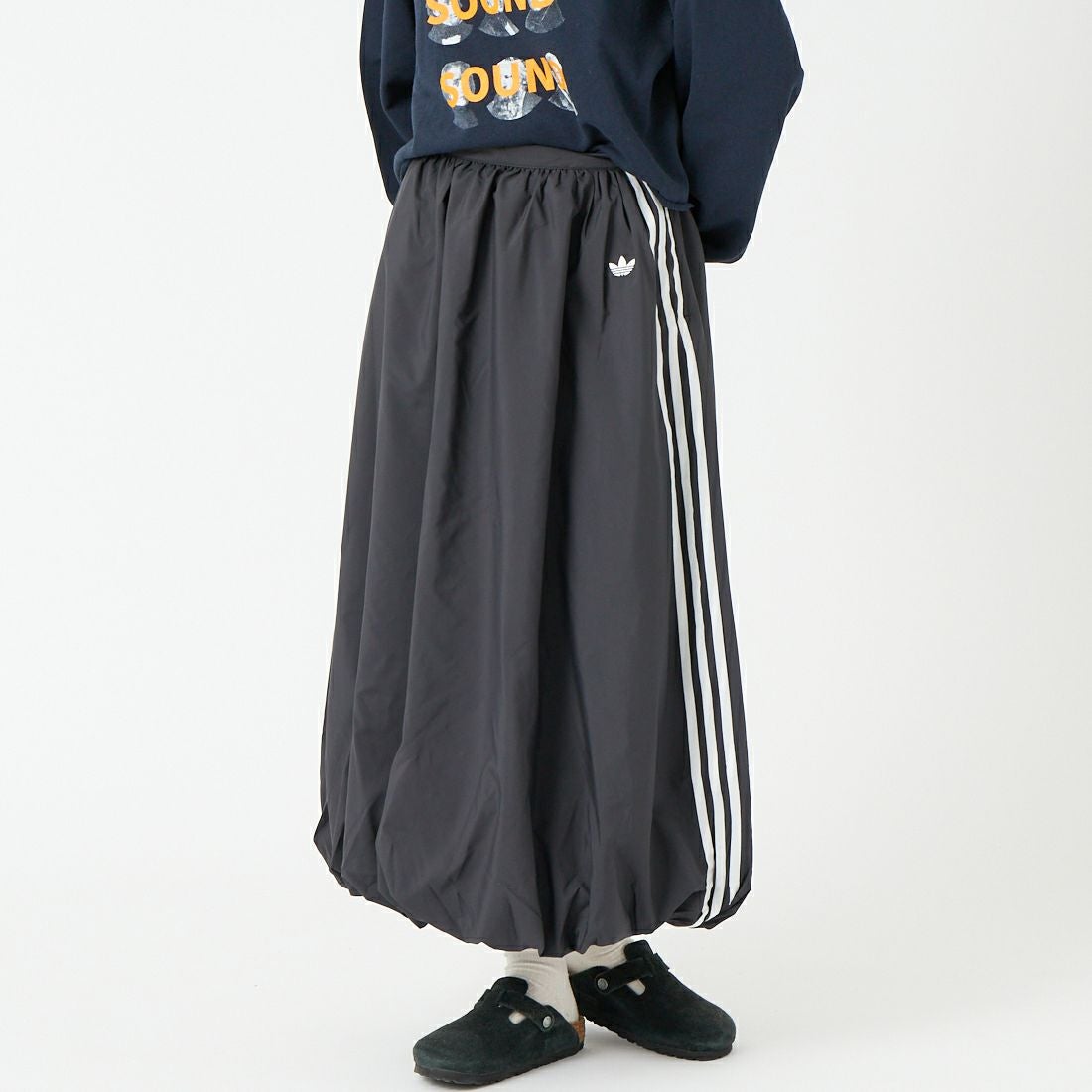 adidas Originals [アディダス オリジナルス] バルーンロングスカート [UW778] KC8088 &&モデル身長：162cm 着用サイズ：S&&