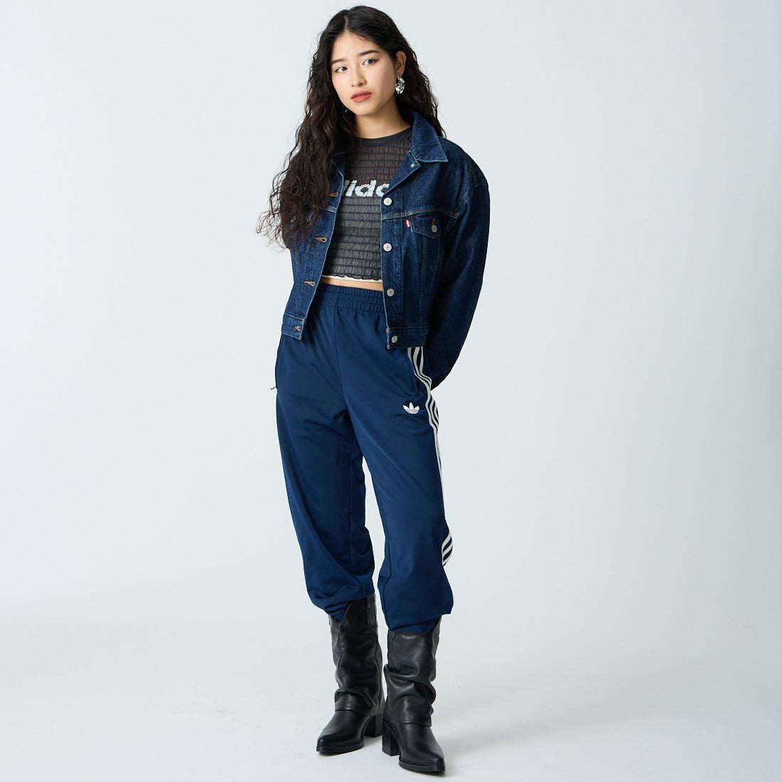 adidas Originals [アディダス オリジナルス] ファイヤーバード トラックパンツ [TV934] KD8316 &&モデル身長：162cm 着用サイズ：XS&&