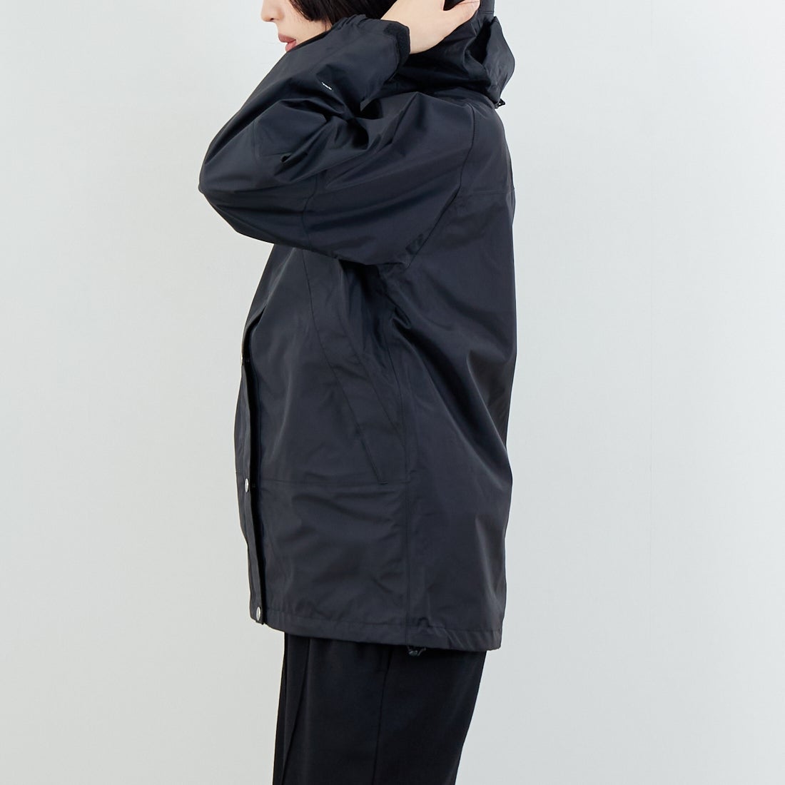 THE NORTH FACE [ザ ノースフェイス] マウンテンレインテックスジャケット [NPW62552] K &&モデル身長：162cm 着用サイズ：M&&