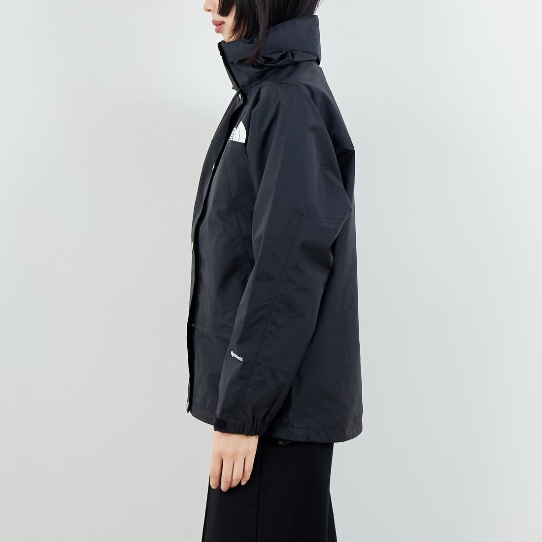 THE NORTH FACE [ザ ノースフェイス] マウンテンレインテックスジャケット [NPW62552] K &&モデル身長：162cm 着用サイズ：M&&
