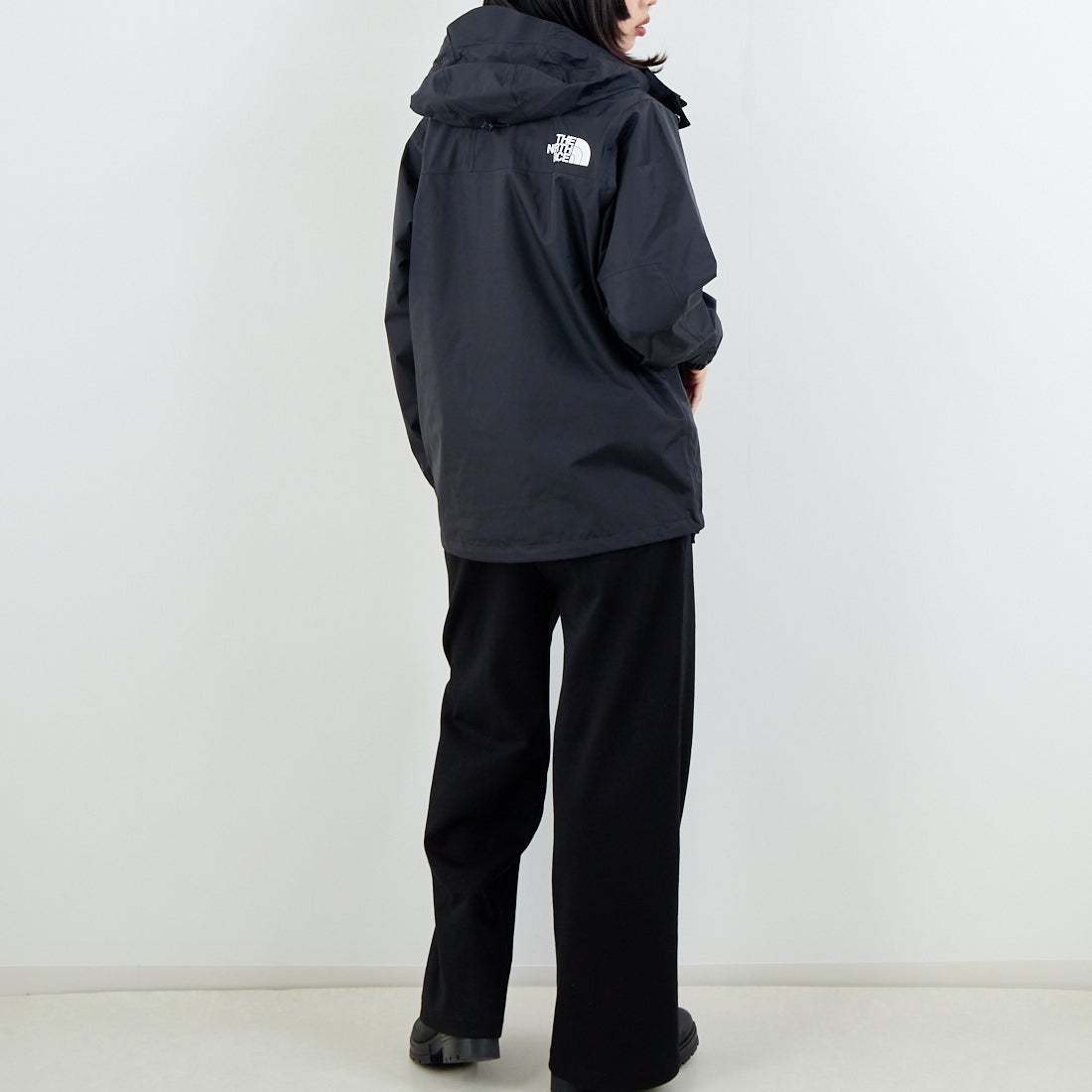 THE NORTH FACE [ザ ノースフェイス] マウンテンレインテックスジャケット [NPW62552] K &&モデル身長：162cm 着用サイズ：M&&