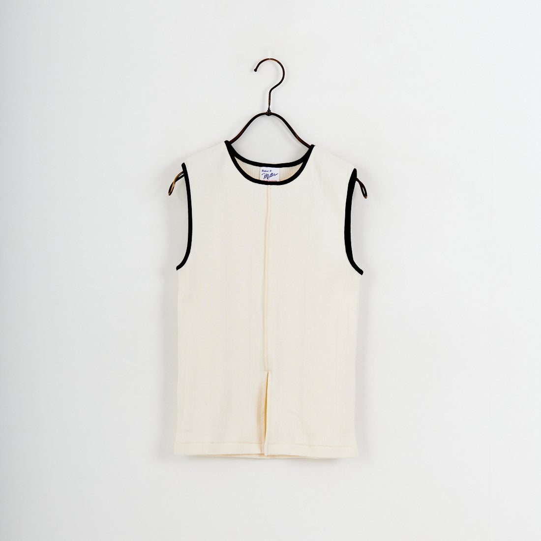 Robert P.Miller [ロバートピーミラー] 別注 配色 センタースリット パネルリブタンクトップ [RM261-2261IN-JF] IVO/BLK