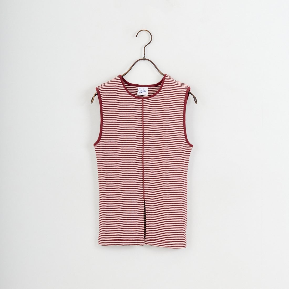 Robert P.Miller [ロバートピーミラー] 別注 配色 センタースリット パネルリブタンクトップ [RM261-2261IN-JF] CLAY