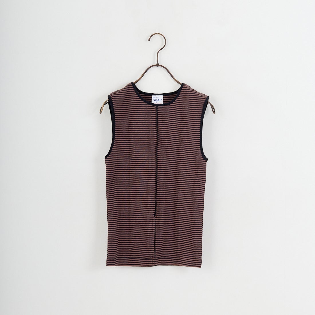 Robert P.Miller [ロバートピーミラー] 別注 配色 センタースリット パネルリブタンクトップ [RM261-2261IN-JF] BROWN