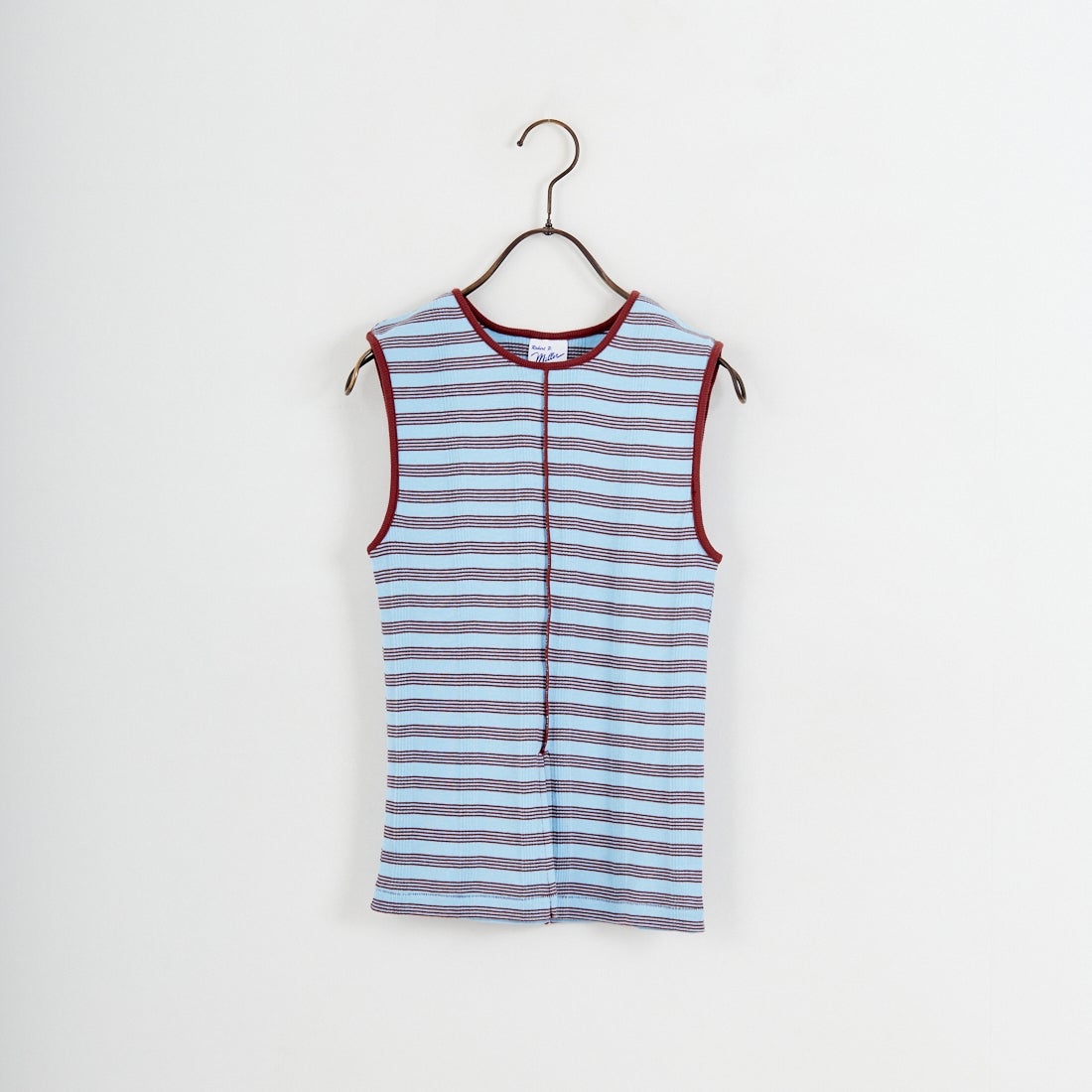 Robert P.Miller [ロバートピーミラー] 別注 配色 センタースリット パネルリブタンクトップ [RM261-2261IN-JF] BLUEBERRY