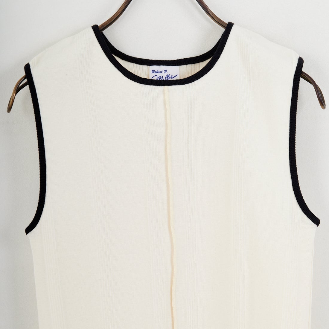 Robert P.Miller [ロバートピーミラー] 別注 配色 センタースリット パネルリブタンクトップ [RM261-2261IN-JF] IVO/BLK