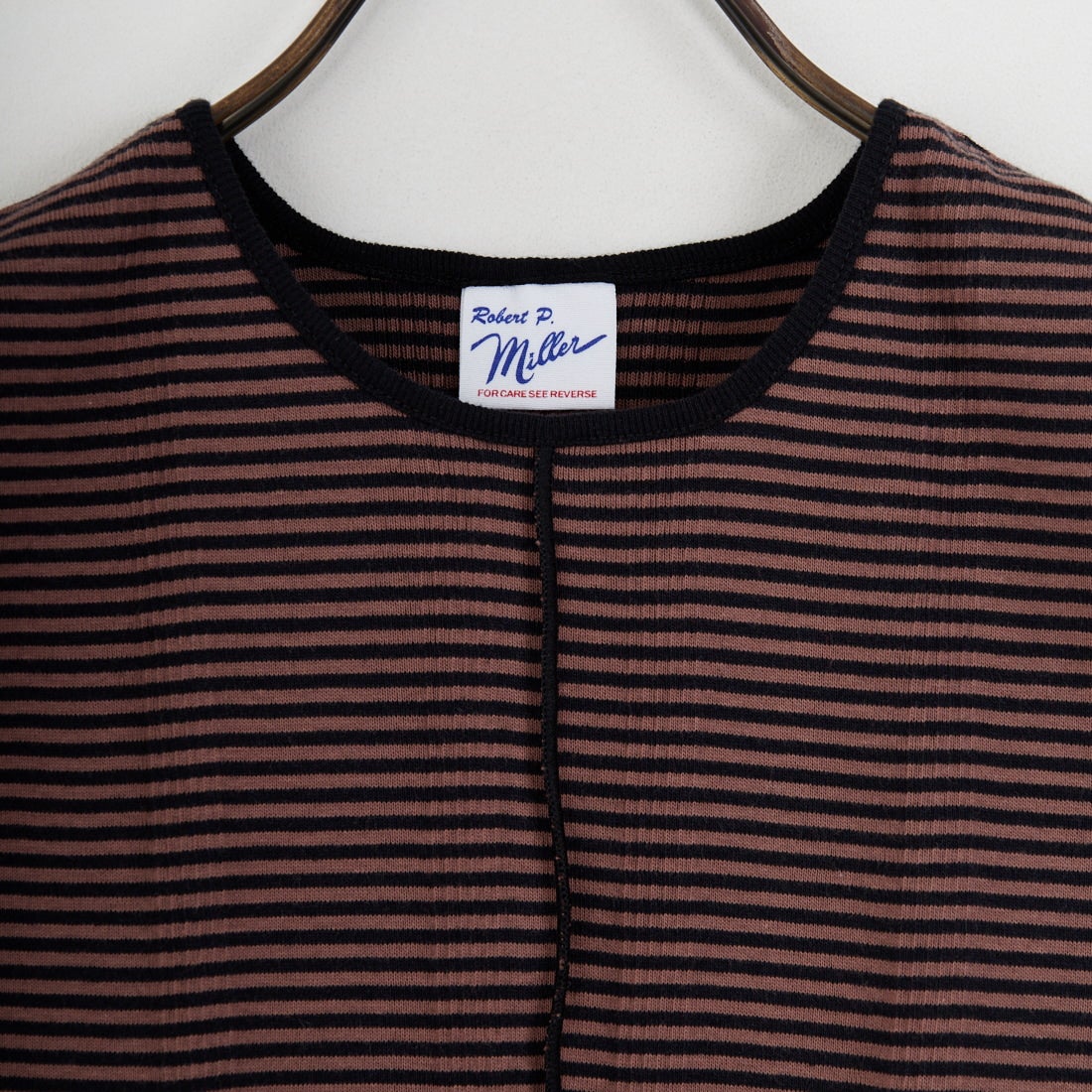 Robert P.Miller [ロバートピーミラー] 別注 配色 センタースリット パネルリブタンクトップ [RM261-2261IN-JF] BROWN