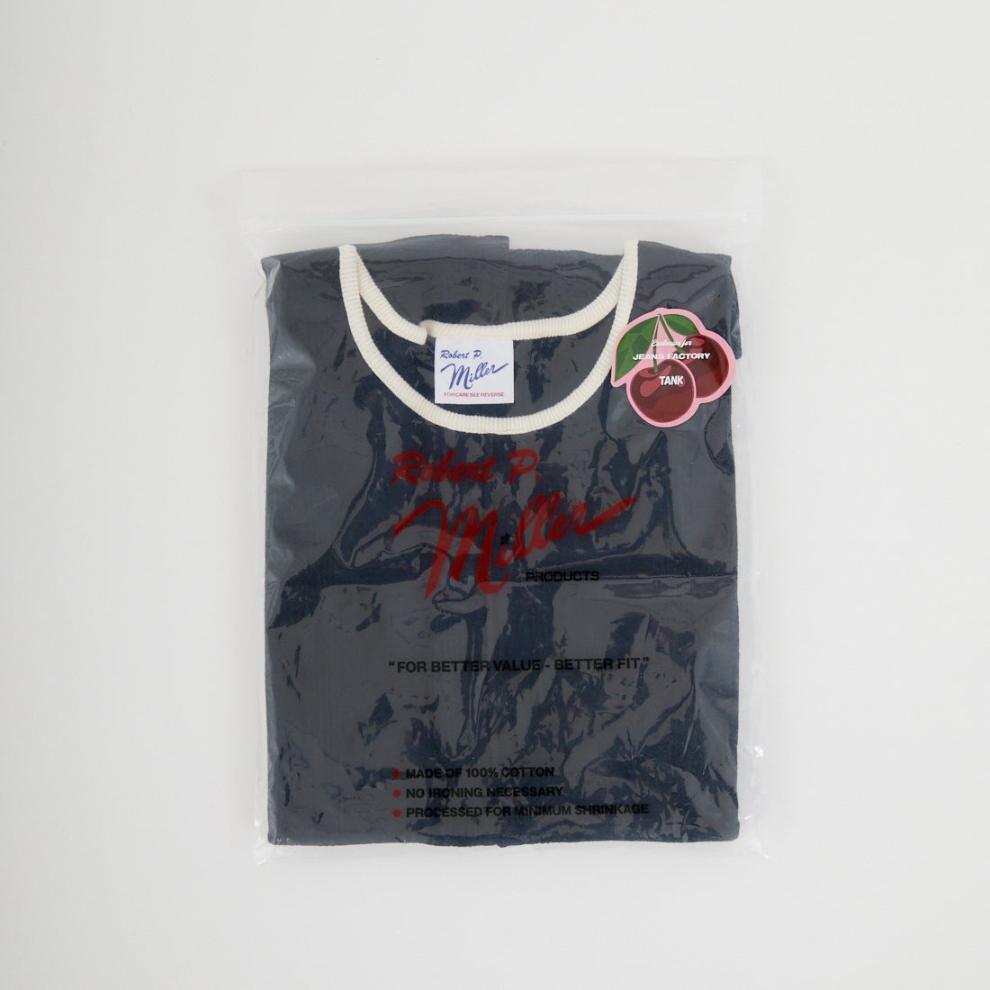 Robert P.Miller [ロバートピーミラー] 別注 配色 センタースリット パネルリブタンクトップ [RM261-2261IN-JF] BLK/IVO