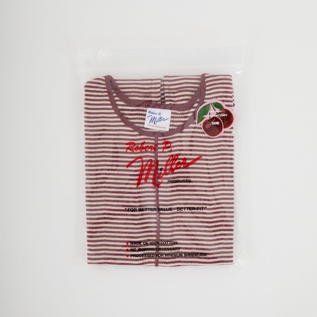 Robert P.Miller [ロバートピーミラー] 別注 配色 センタースリット パネルリブタンクトップ [RM261-2261IN-JF] CLAY