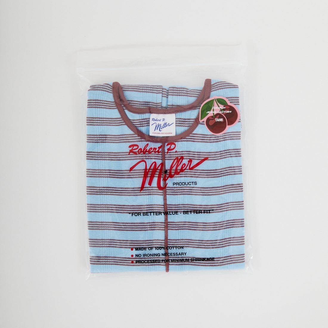 Robert P.Miller [ロバートピーミラー] 別注 配色 センタースリット パネルリブタンクトップ [RM261-2261IN-JF] BLUEBERRY