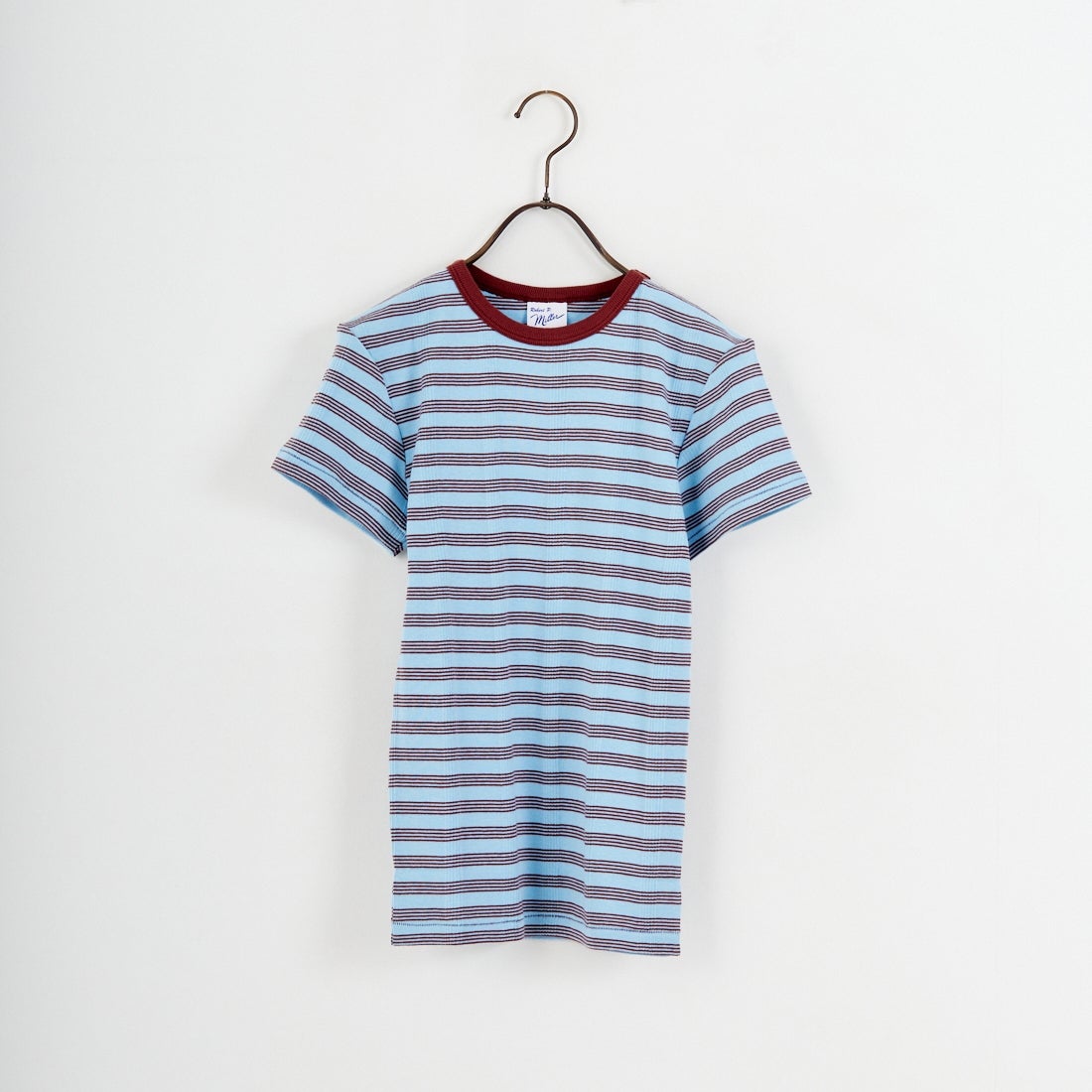 Robert P.Miller [ロバートピーミラー] 別注 配色 パネルリブショートスリーブTシャツ [RM261-2152IN-JF] BLUEBERRY