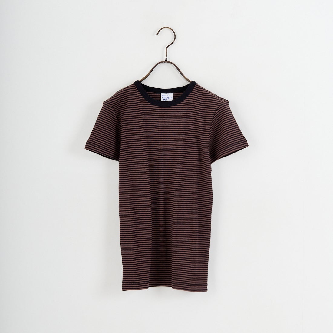 Robert P.Miller [ロバートピーミラー] 別注 配色 パネルリブショートスリーブTシャツ [RM261-2152IN-JF] BROWN