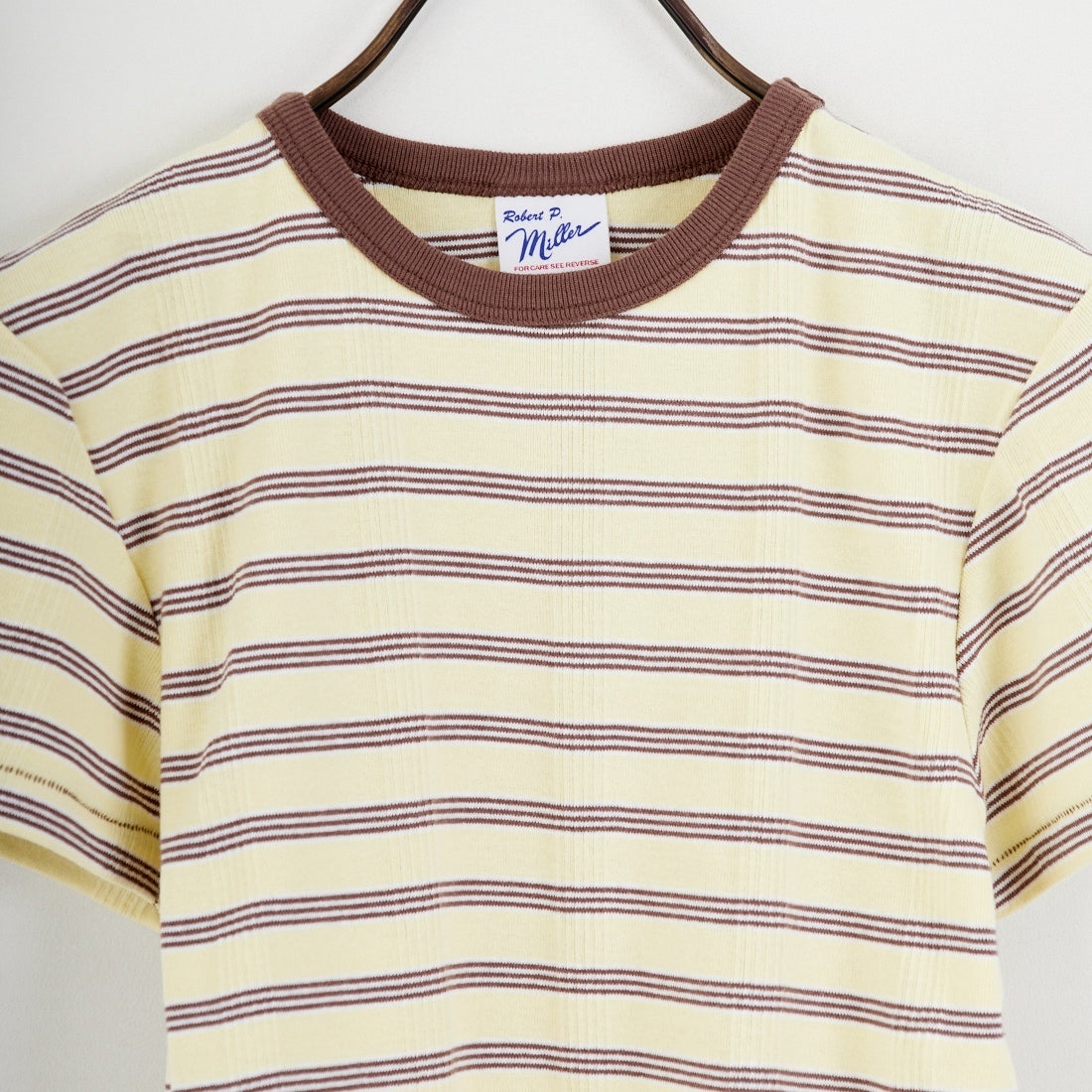 Robert P.Miller [ロバートピーミラー] 別注 配色 パネルリブショートスリーブTシャツ [RM261-2152IN-JF] BANANA