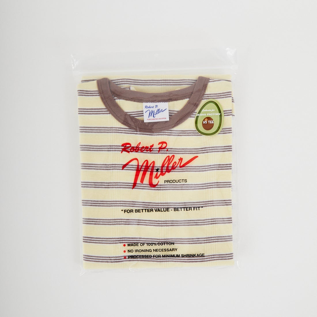 Robert P.Miller [ロバートピーミラー] 別注 配色 パネルリブショートスリーブTシャツ [RM261-2152IN-JF] BANANA