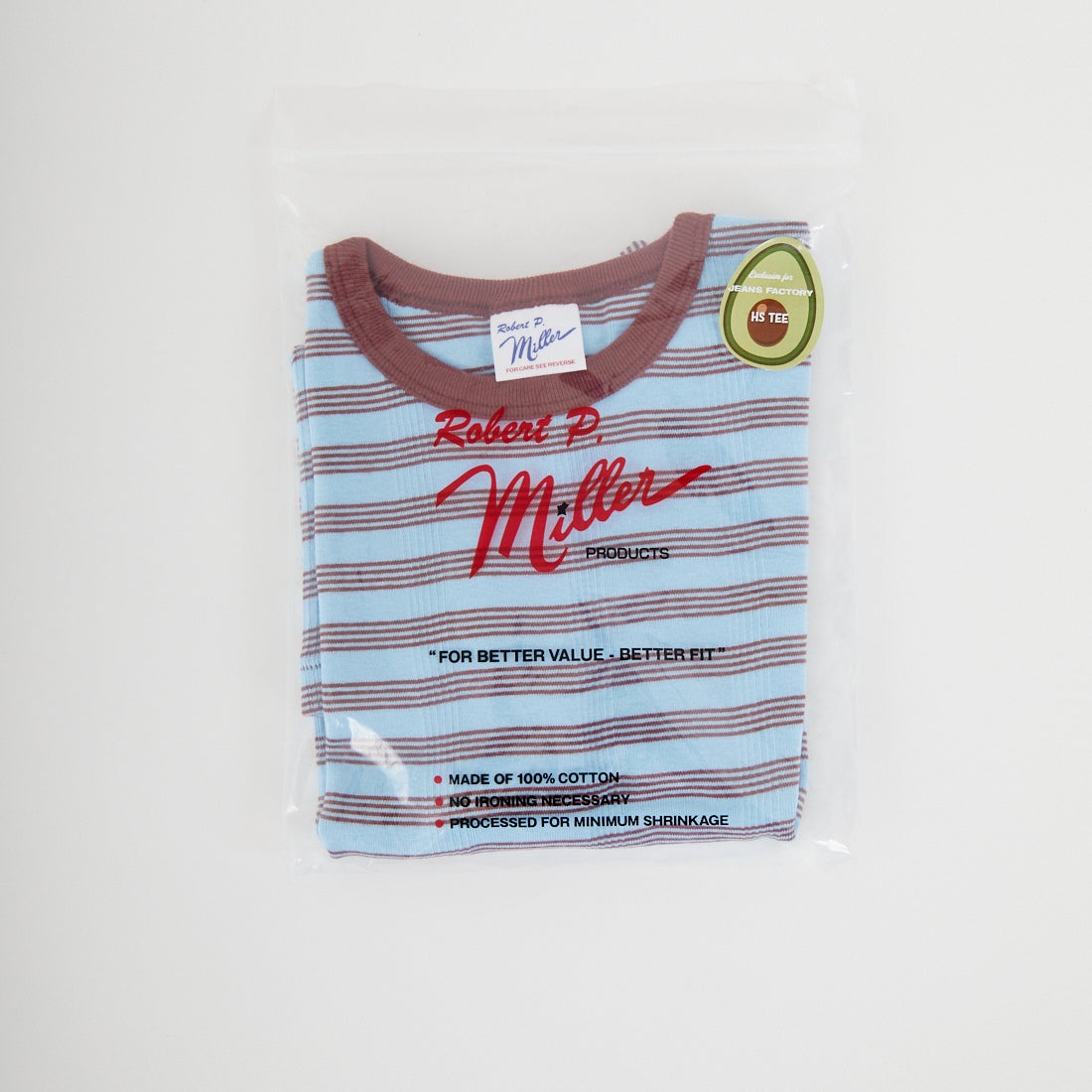 Robert P.Miller [ロバートピーミラー] 別注 配色 パネルリブショートスリーブTシャツ [RM261-2152IN-JF] BLUEBERRY