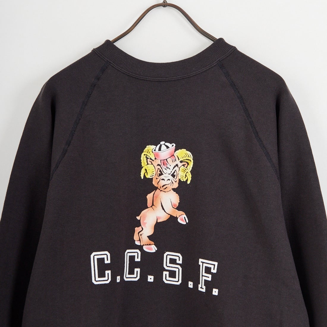 WAREHOUSE [ウエアハウス] C.C.S.F. ラグランスウェット [409-CCSF] ﾌﾞﾗｯｸ