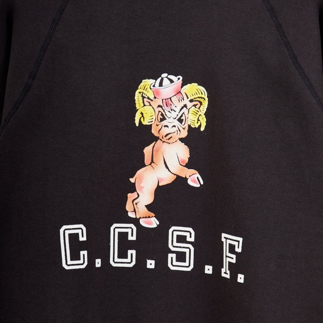 WAREHOUSE [ウエアハウス] C.C.S.F. ラグランスウェット [409-CCSF] ﾌﾞﾗｯｸ