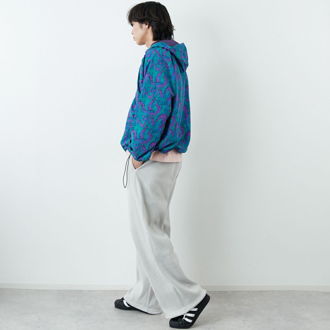 L.L.BEAN [エルエルビーン] MILO アノラックプリントパーカー [6175-3040] 90 SCHOOL &&モデル身長：179cm 着用サイズ：L&&