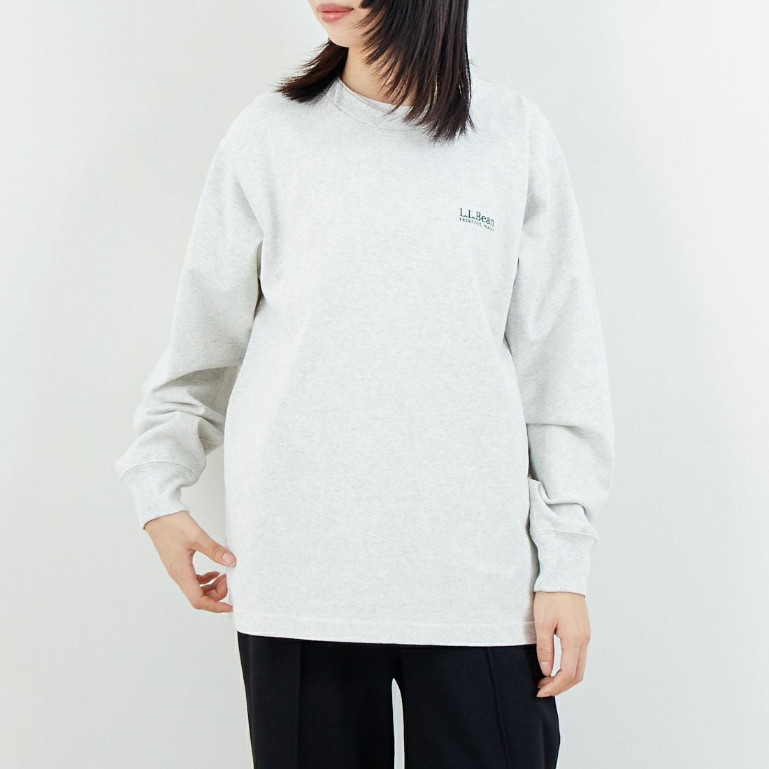 L.L.BEAN [エルエルビーン] Union ロングスリーブTシャツ [6175-3052] 19 BIRCH &&モデル身長：162cm 着用サイズ：S&&