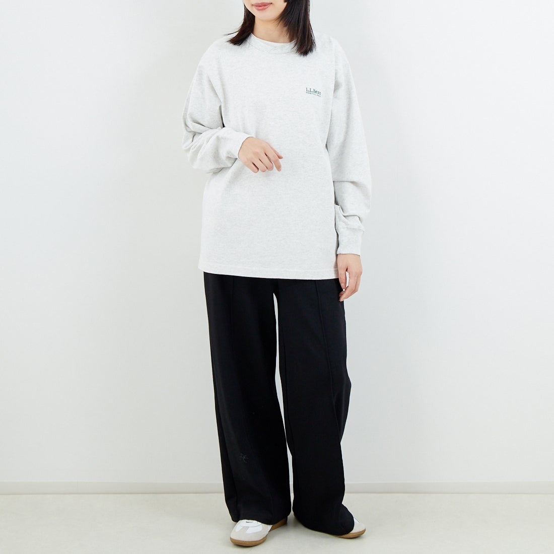 L.L.BEAN [エルエルビーン] Union ロングスリーブTシャツ [6175-3052] 19 BIRCH &&モデル身長：162cm 着用サイズ：S&&