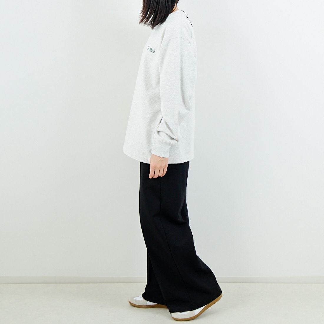 L.L.BEAN [エルエルビーン] Union ロングスリーブTシャツ [6175-3052] 19 BIRCH &&モデル身長：162cm 着用サイズ：S&&