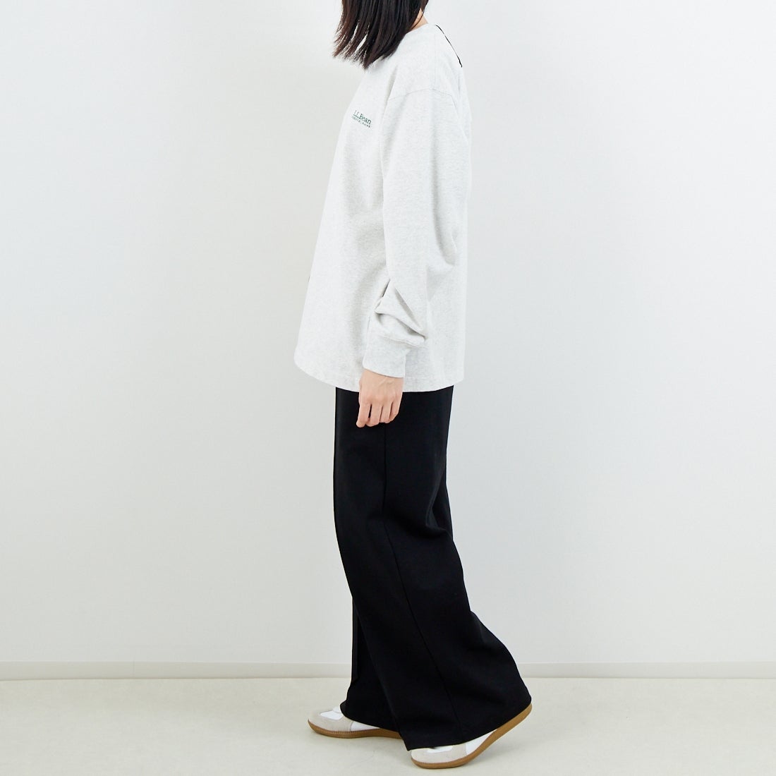 L.L.BEAN [エルエルビーン] Union ロングスリーブTシャツ [6175-3052] 19 BIRCH &&モデル身長：162cm 着用サイズ：S&&