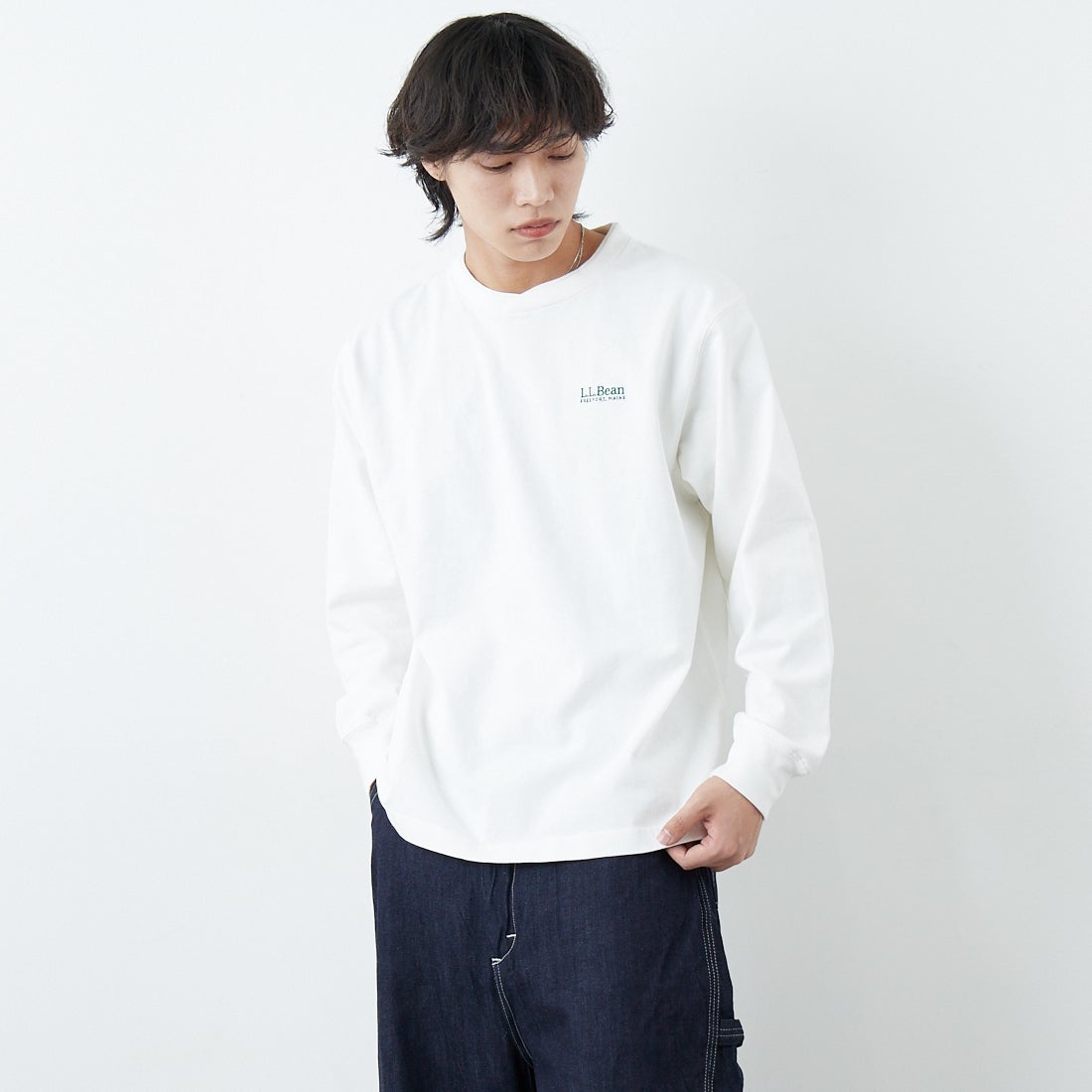 09 WHITE&&モデル身長：179cm 着用サイズ：M&&