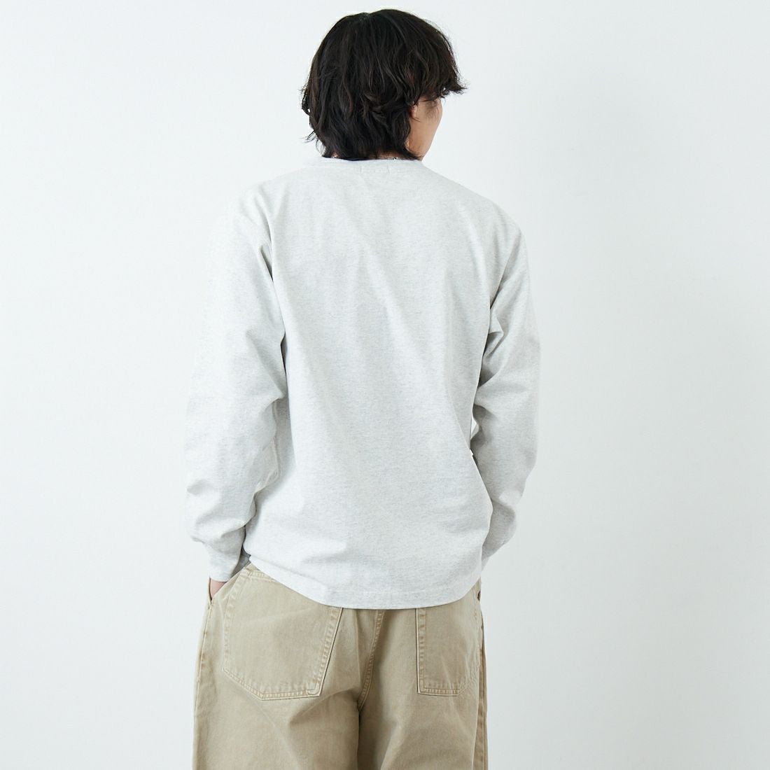 L.L.BEAN [エルエルビーン] Union ロングスリーブTシャツ [6175-3052] 19 BIRCH &&モデル身長：179cm 着用サイズ：M&&