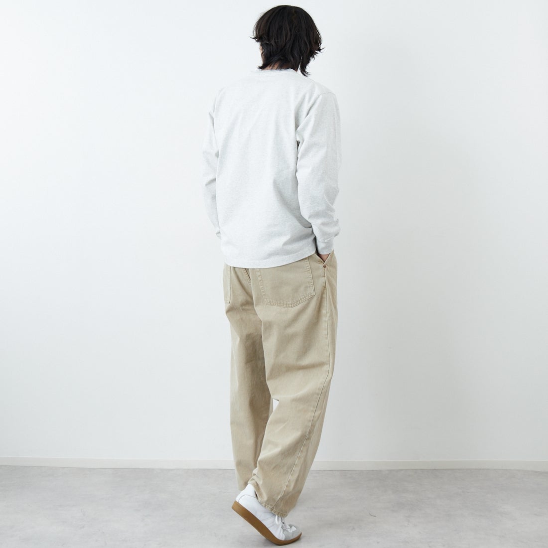 L.L.BEAN [エルエルビーン] Union ロングスリーブTシャツ [6175-3052] 19 BIRCH &&モデル身長：179cm 着用サイズ：M&&