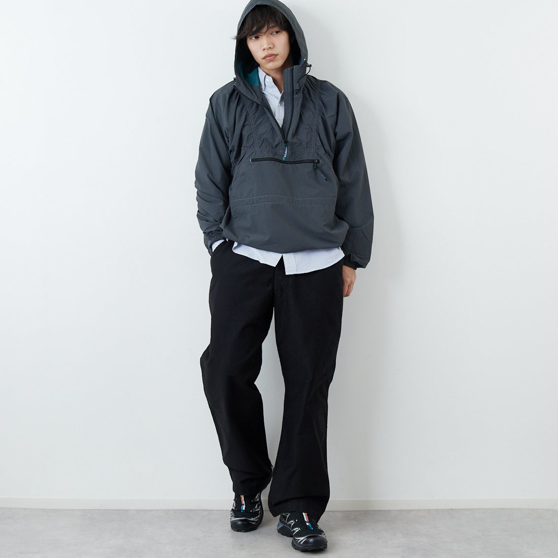 L.L.BEAN [エルエルビーン] MILO アノラックパーカー [6175-3039] 48 NIGHT &&モデル身長：179cm 着用サイズ：L&&