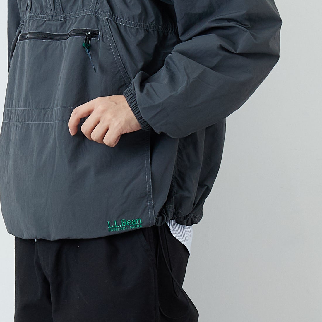 L.L.BEAN [エルエルビーン] MILO アノラックパーカー [6175-3039] 48 NIGHT &&モデル身長：179cm 着用サイズ：L&&