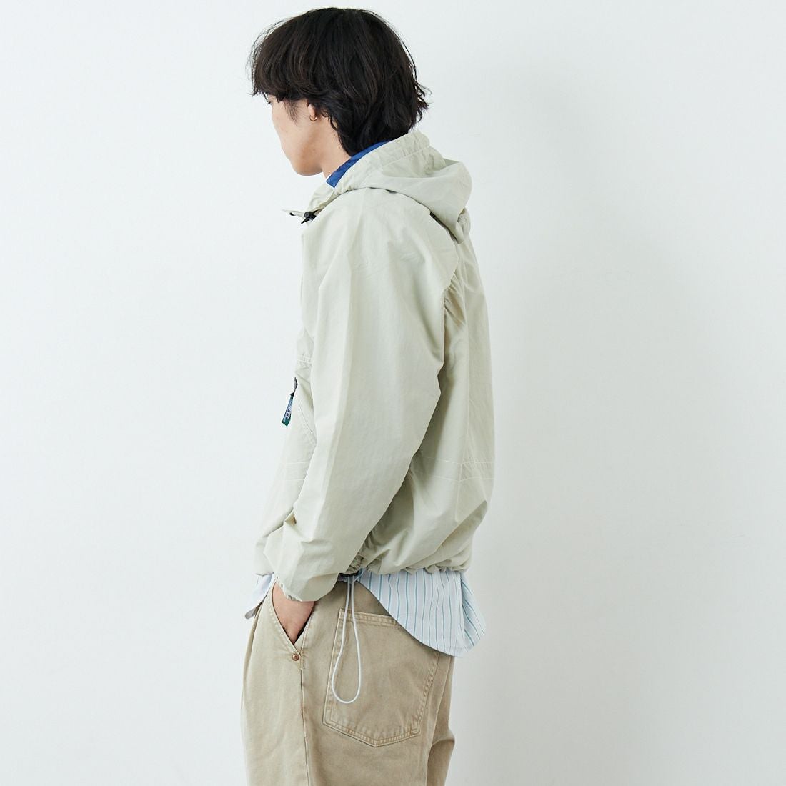 L.L.BEAN [エルエルビーン] MILO アノラックパーカー [6175-3039] 24 SAND &&モデル身長：179cm 着用サイズ：M&&