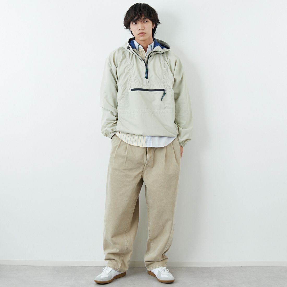 L.L.BEAN [エルエルビーン] MILO アノラックパーカー [6175-3039] 24 SAND &&モデル身長：179cm 着用サイズ：M&&
