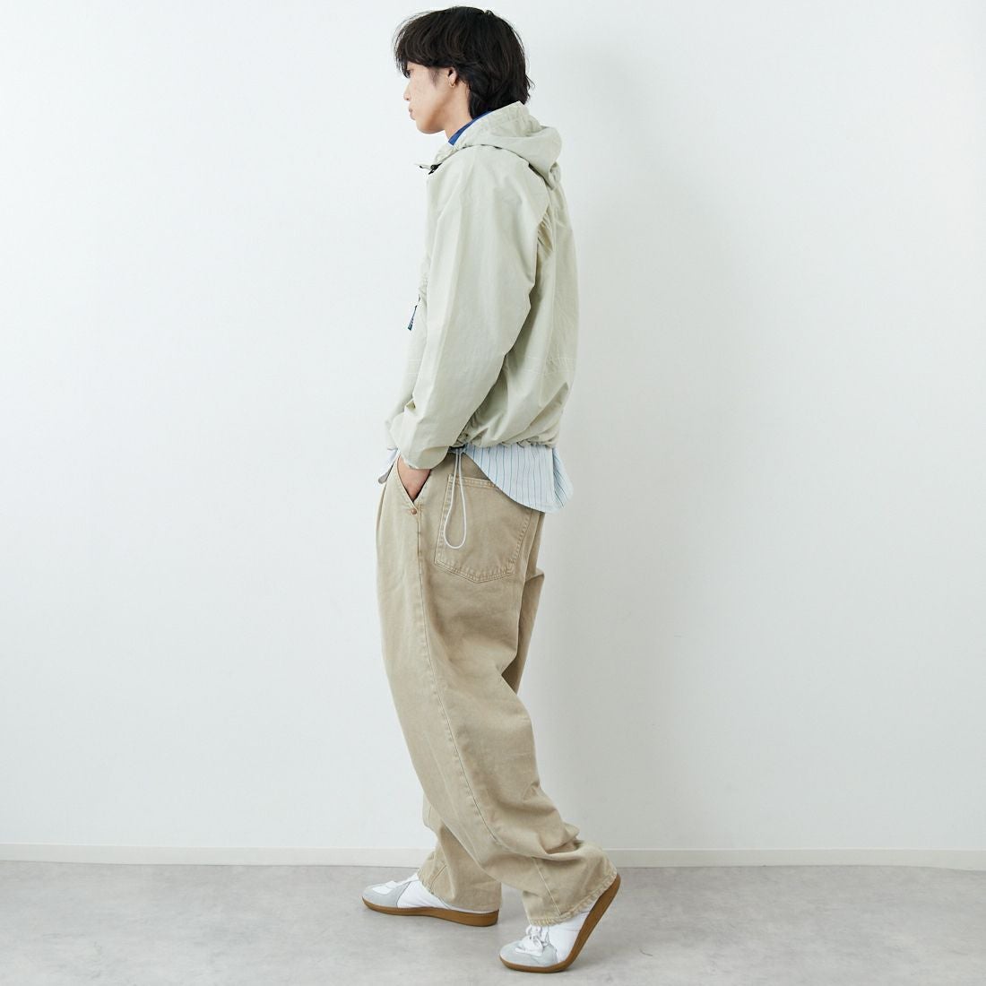 L.L.BEAN [エルエルビーン] MILO アノラックパーカー [6175-3039] 24 SAND &&モデル身長：179cm 着用サイズ：M&&