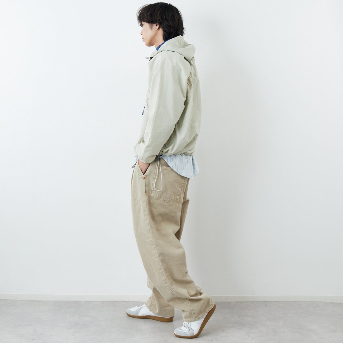 L.L.BEAN [エルエルビーン] MILO アノラックパーカー [6175-3039] 24 SAND &&モデル身長：179cm 着用サイズ：M&&