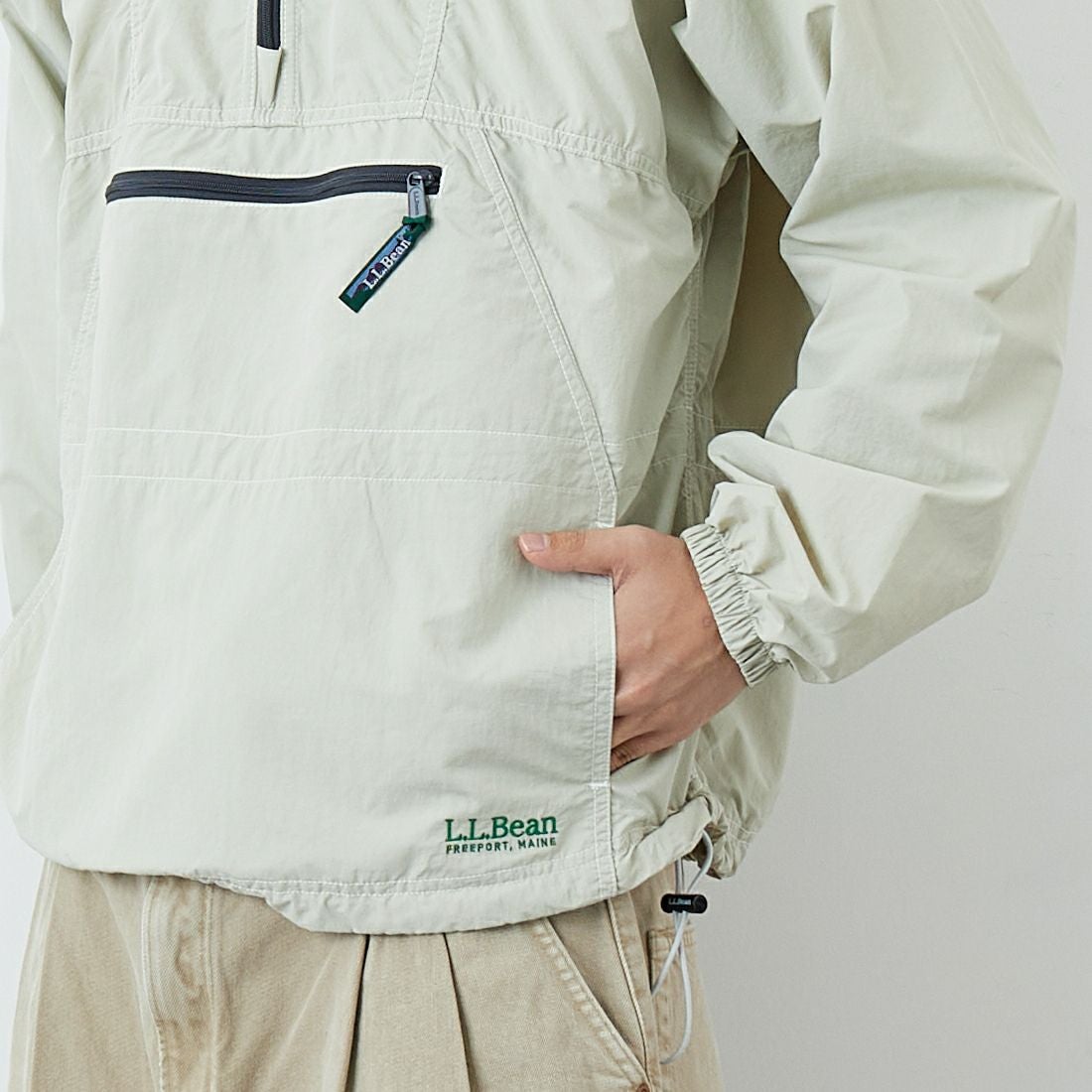 L.L.BEAN [エルエルビーン] MILO アノラックパーカー [6175-3039] 24 SAND &&モデル身長：179cm 着用サイズ：M&&