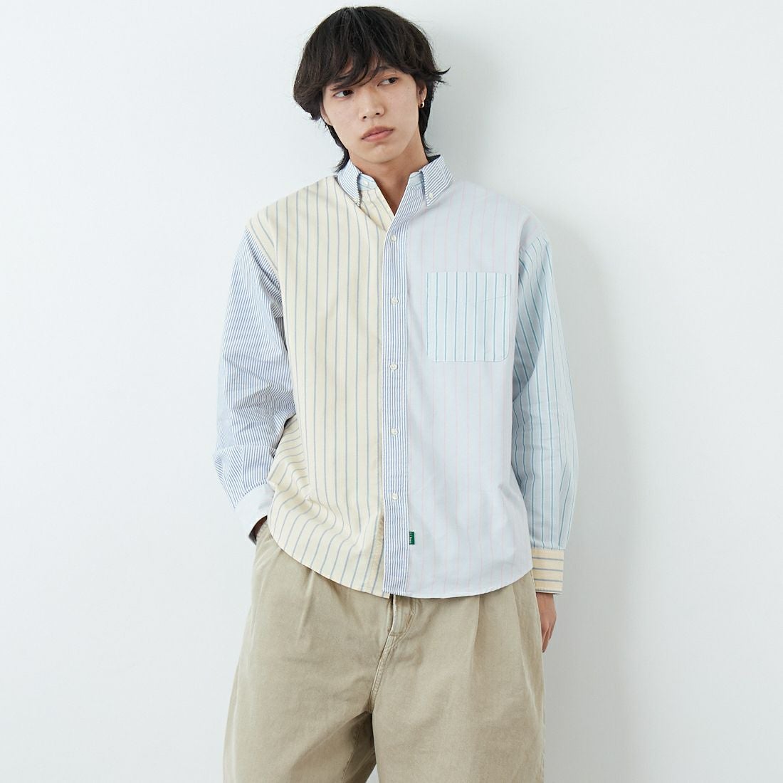 L.L.BEAN [エルエルビーン] ORONO ロングスリーブシャツ [6175-3043] 94 CRAZY &&モデル身長：179cm 着用サイズ：M&&