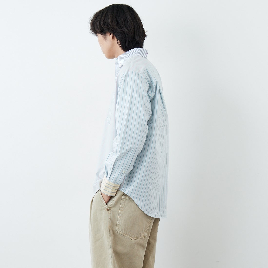 L.L.BEAN [エルエルビーン] ORONO ロングスリーブシャツ [6175-3043] 94 CRAZY &&モデル身長：179cm 着用サイズ：M&&